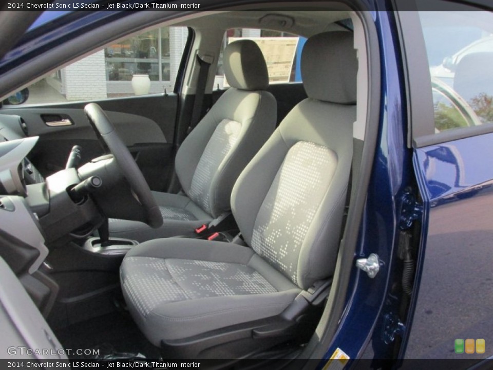 Jet Black/Dark Titanium Interior Front Seat for the 2014 Chevrolet Sonic LS Sedan #87405763