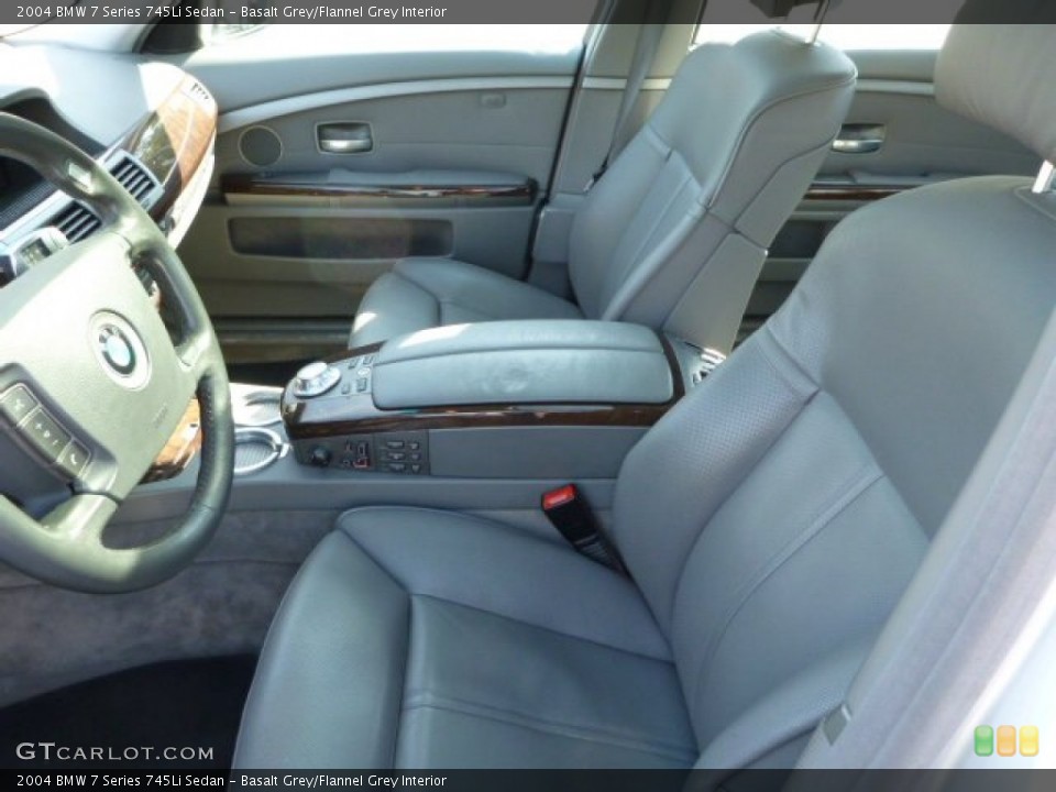 Basalt Grey/Flannel Grey Interior Front Seat for the 2004 BMW 7 Series 745Li Sedan #87405808