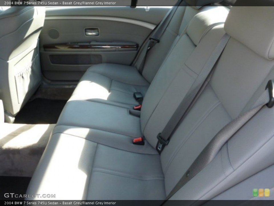 Basalt Grey/Flannel Grey Interior Rear Seat for the 2004 BMW 7 Series 745Li Sedan #87405832