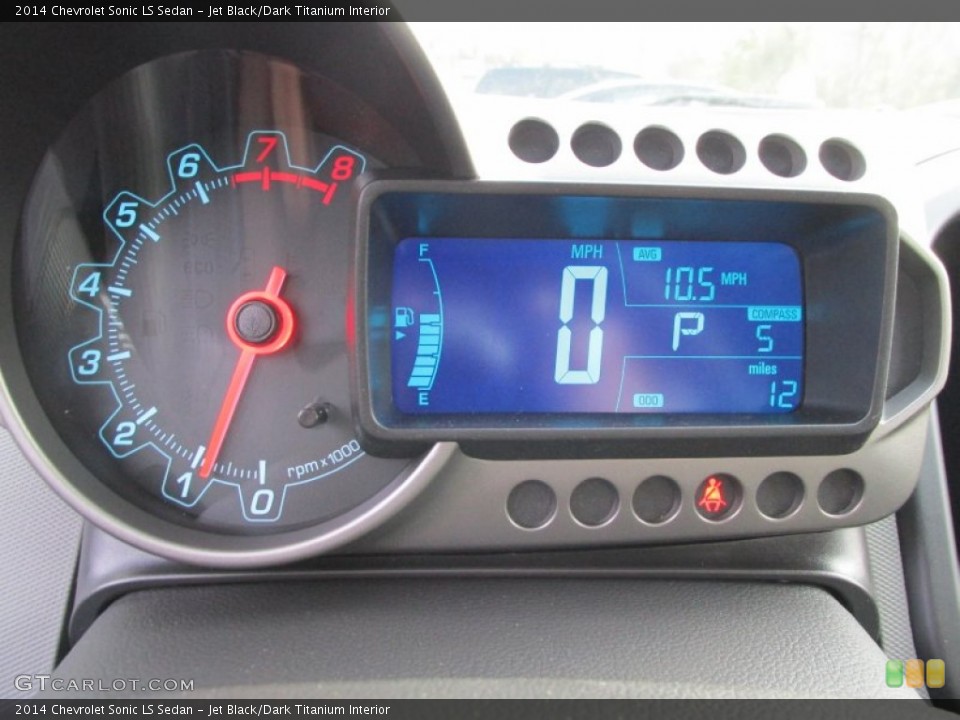 Jet Black/Dark Titanium Interior Gauges for the 2014 Chevrolet Sonic LS Sedan #87405982