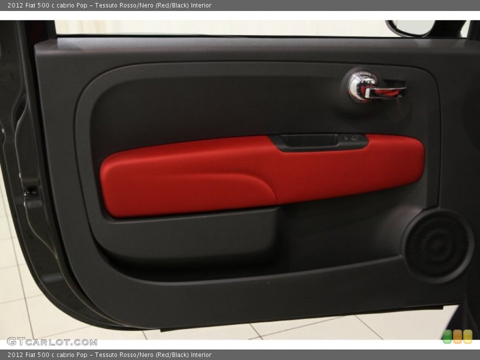 Tessuto Rosso/Nero (Red/Black) Interior Door Panel for the 2012 Fiat 500 c cabrio Pop #87414127