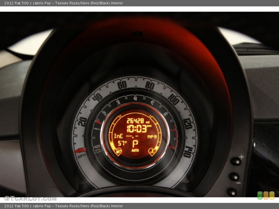 Tessuto Rosso/Nero (Red/Black) Interior Gauges for the 2012 Fiat 500 c cabrio Pop #87414172