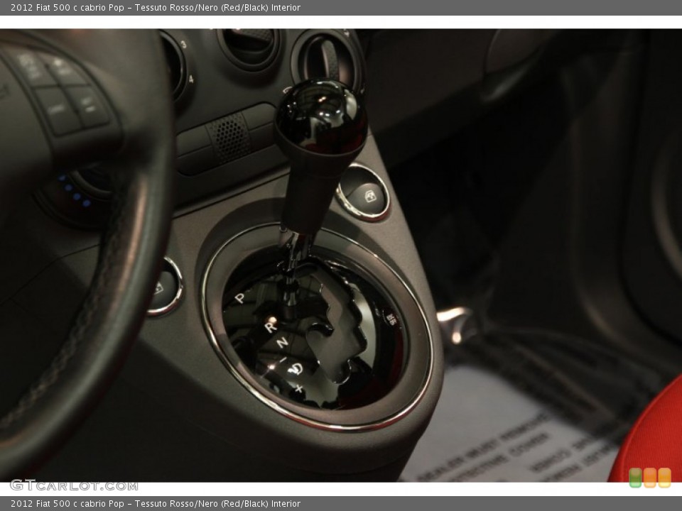 Tessuto Rosso/Nero (Red/Black) Interior Transmission for the 2012 Fiat 500 c cabrio Pop #87414214
