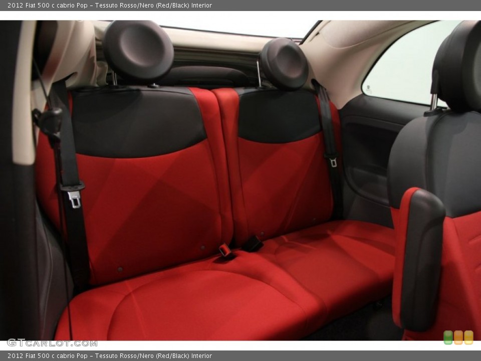 Tessuto Rosso/Nero (Red/Black) Interior Rear Seat for the 2012 Fiat 500 c cabrio Pop #87414241