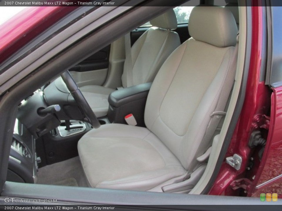 Titanium Gray Interior Front Seat for the 2007 Chevrolet Malibu Maxx LTZ Wagon #87417889