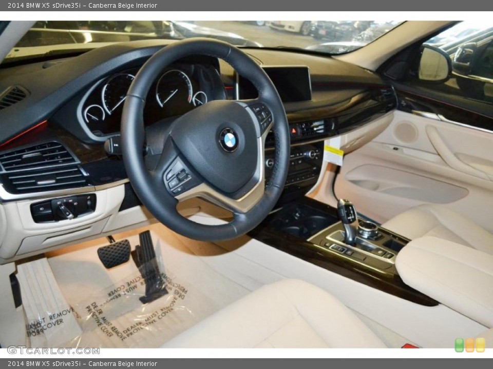 Canberra Beige Interior Prime Interior for the 2014 BMW X5 sDrive35i #87419582
