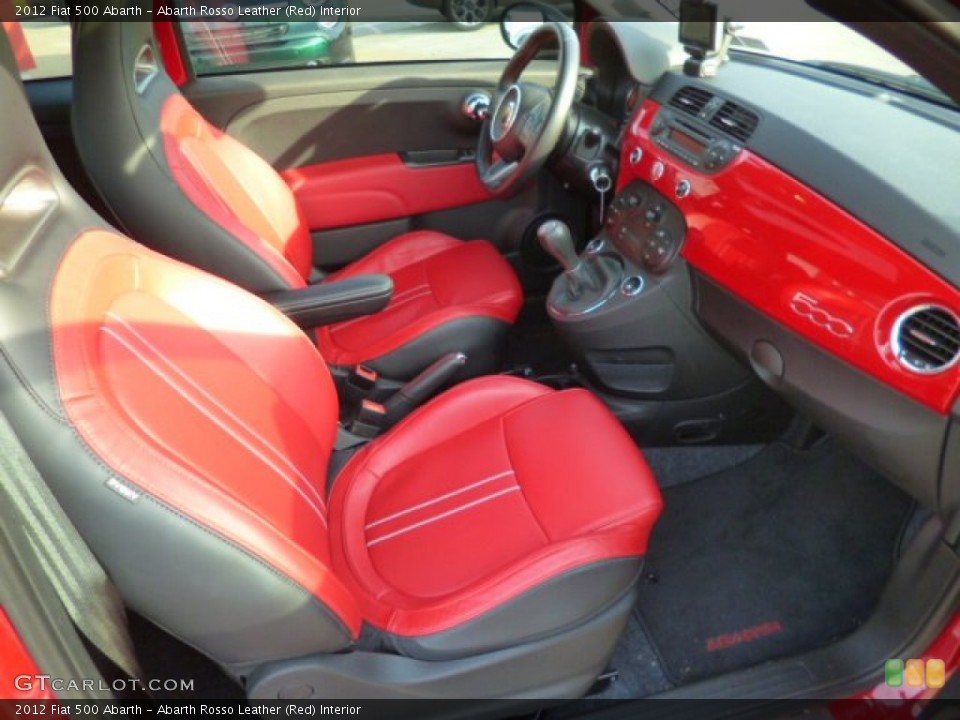 Abarth Rosso Leather (Red) Interior Front Seat for the 2012 Fiat 500 Abarth #87431945