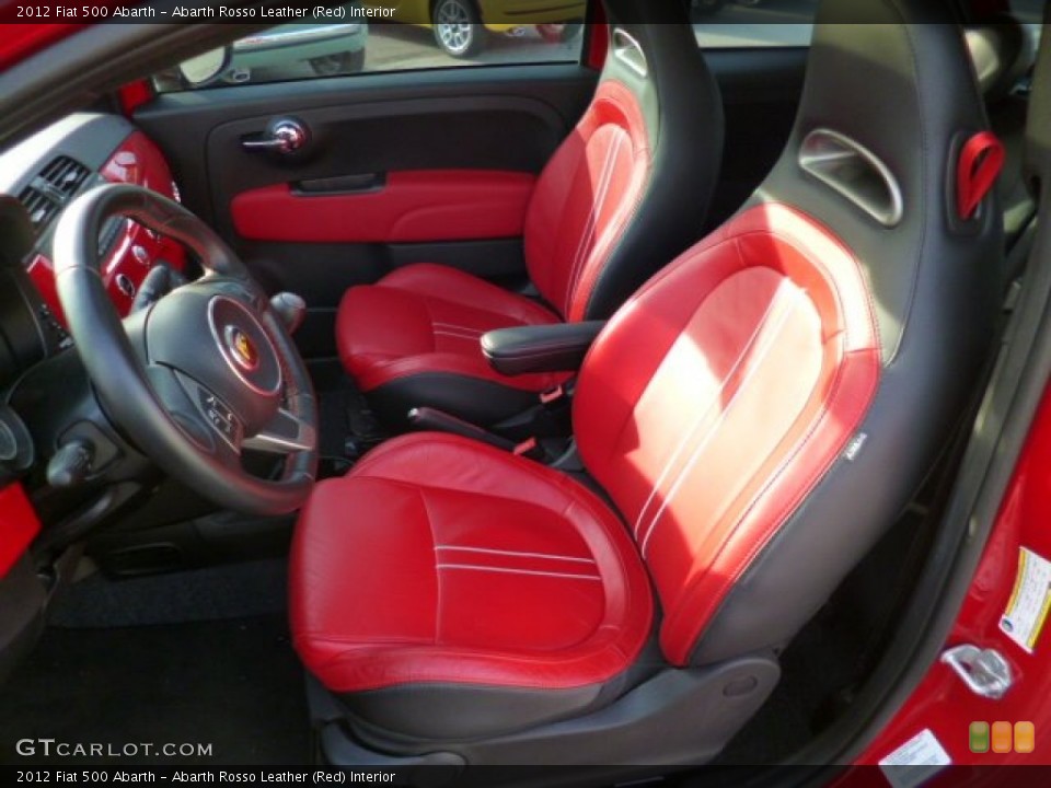 Abarth Rosso Leather (Red) Interior Front Seat for the 2012 Fiat 500 Abarth #87432053