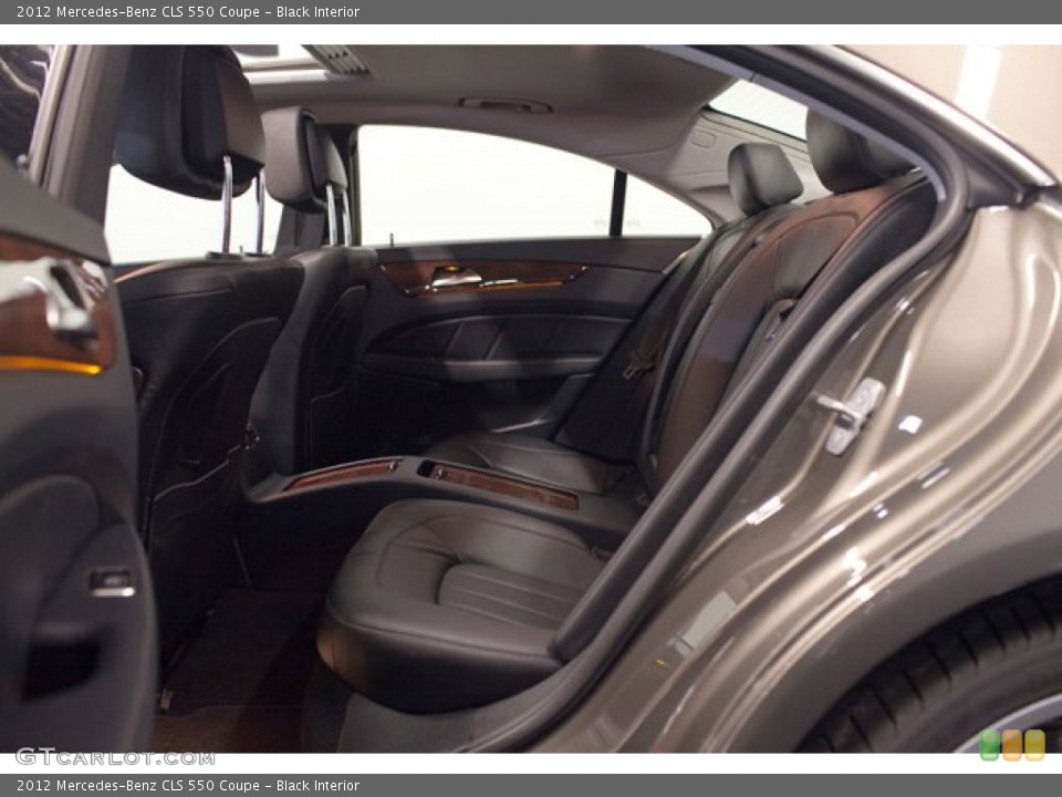 Black Interior Rear Seat for the 2012 Mercedes-Benz CLS 550 Coupe #87436196