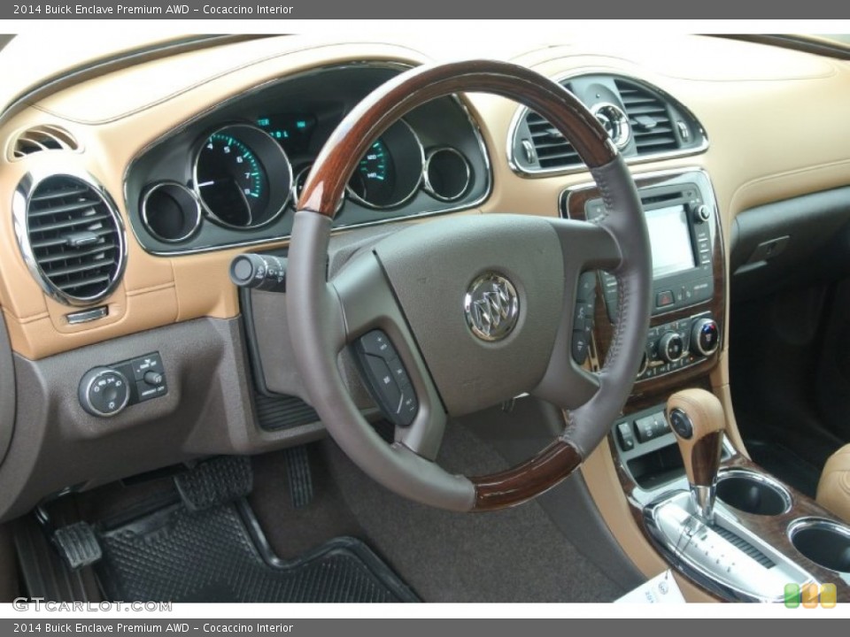 Cocaccino Interior Dashboard for the 2014 Buick Enclave Premium AWD #87437411
