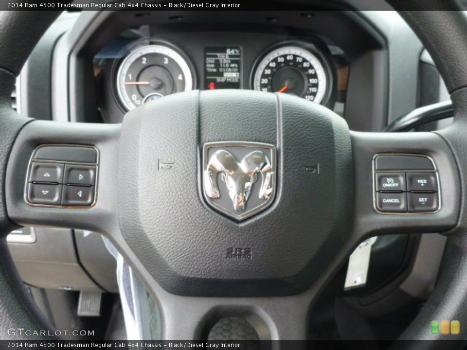 Black/Diesel Gray Interior Steering Wheel for the 2014 Ram 4500 Tradesman Regular Cab 4x4 Chassis #87438056