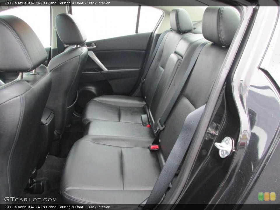 Black Interior Rear Seat for the 2012 Mazda MAZDA3 s Grand Touring 4 Door #87438683