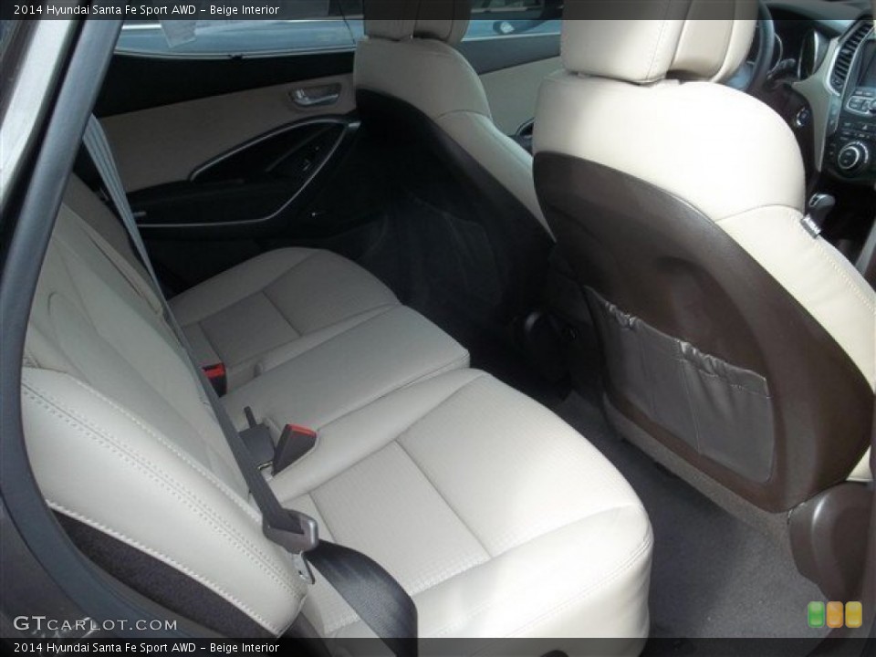 Beige Interior Rear Seat for the 2014 Hyundai Santa Fe Sport AWD #87441350