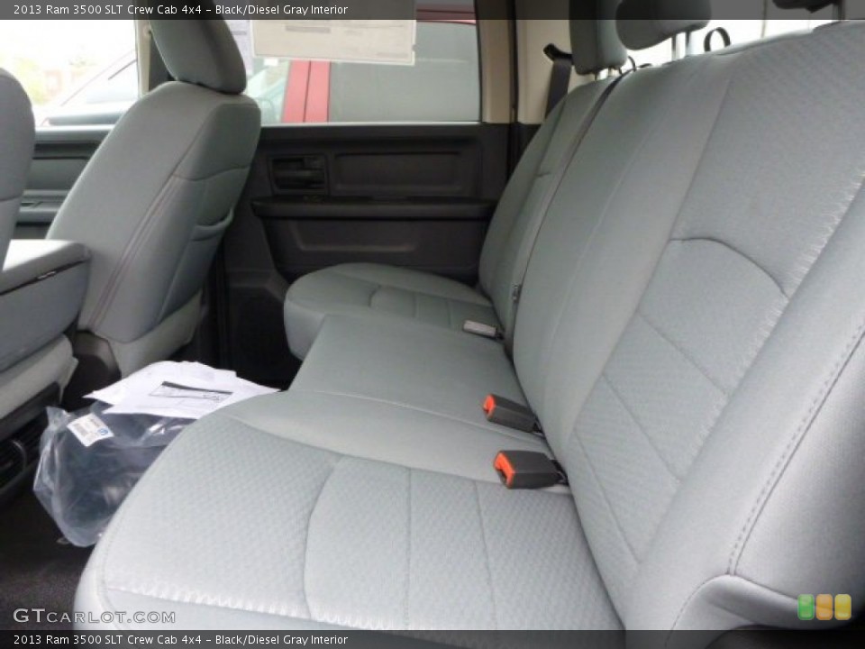 Black/Diesel Gray Interior Rear Seat for the 2013 Ram 3500 SLT Crew Cab 4x4 #87441674