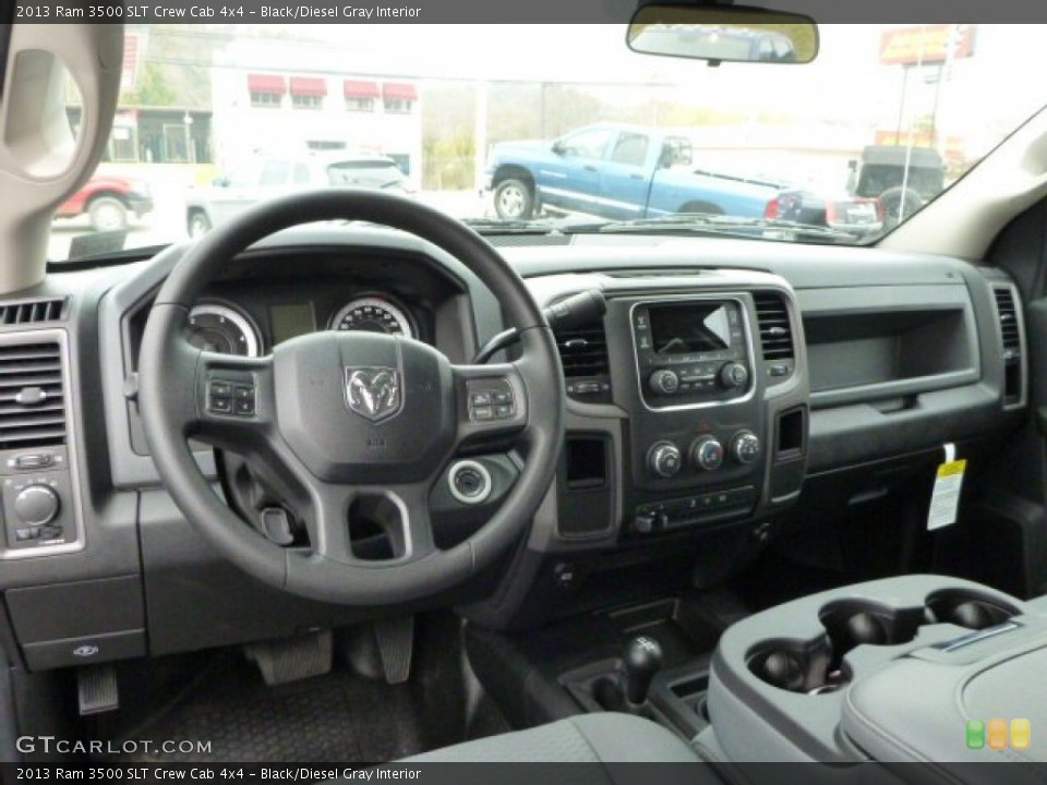 Black/Diesel Gray Interior Dashboard for the 2013 Ram 3500 SLT Crew Cab 4x4 #87441713
