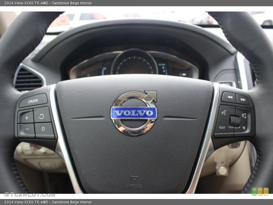 Sandstone Beige Interior Steering Wheel for the 2014 Volvo XC60 T6 AWD #87442976