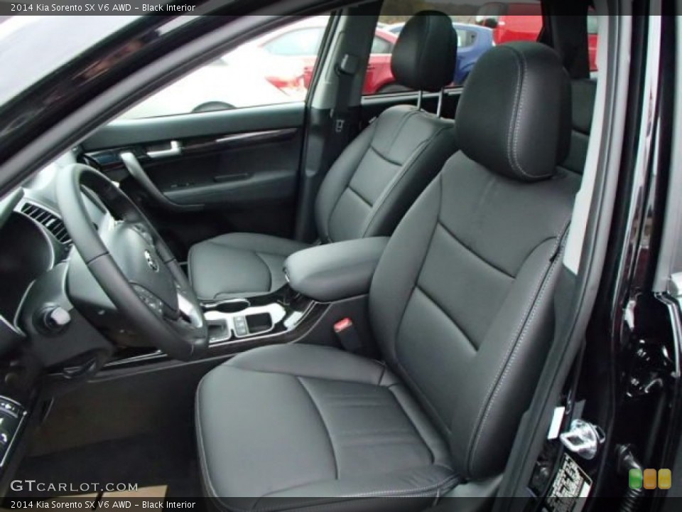 Black Interior Front Seat for the 2014 Kia Sorento SX V6 AWD #87443504