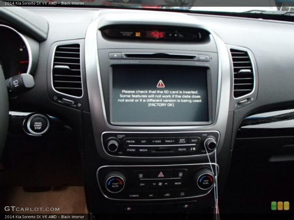 Black Interior Controls for the 2014 Kia Sorento SX V6 AWD #87443618