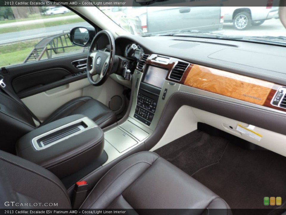 Cocoa/Light Linen Interior Dashboard for the 2013 Cadillac Escalade ESV Platinum AWD #87446369