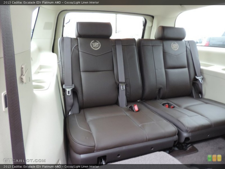 Cocoa/Light Linen Interior Rear Seat for the 2013 Cadillac Escalade ESV Platinum AWD #87446444