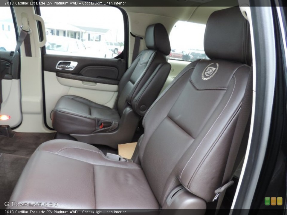 Cocoa/Light Linen Interior Rear Seat for the 2013 Cadillac Escalade ESV Platinum AWD #87446534