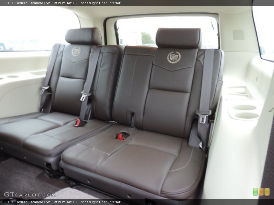Cocoa/Light Linen Interior Rear Seat for the 2013 Cadillac Escalade ESV Platinum AWD #87446550