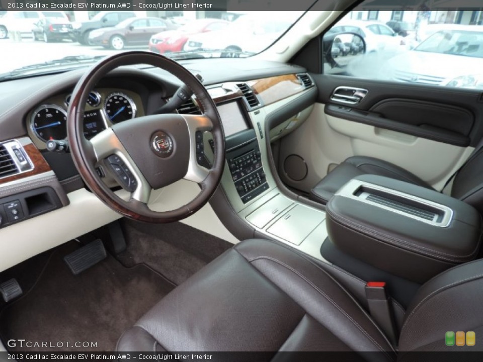 Cocoa/Light Linen Interior Prime Interior for the 2013 Cadillac Escalade ESV Platinum AWD #87446600