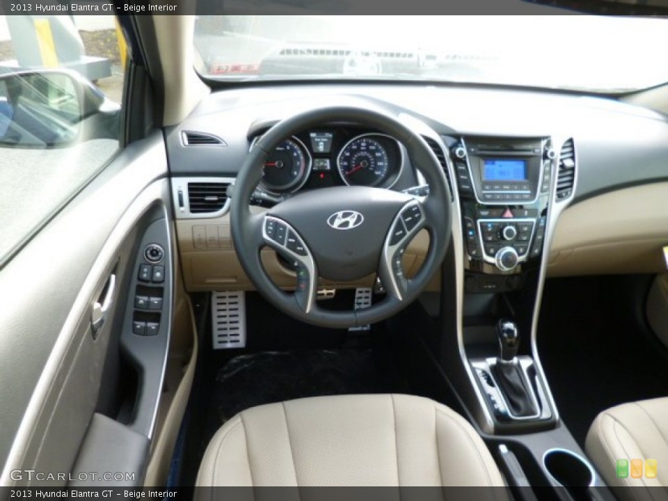 Beige Interior Dashboard for the 2013 Hyundai Elantra GT #87449075