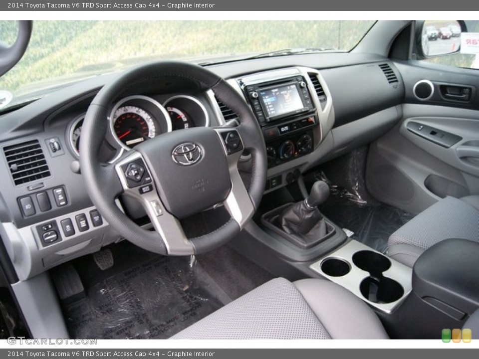 Graphite Interior Photo for the 2014 Toyota Tacoma V6 TRD Sport Access Cab 4x4 #87450485