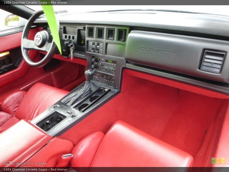 Red Interior Dashboard for the 1989 Chevrolet Corvette Coupe #87451928