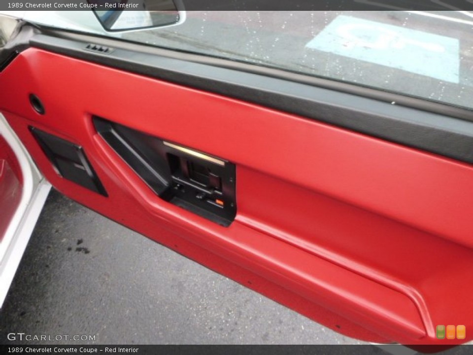 Red Interior Door Panel for the 1989 Chevrolet Corvette Coupe #87451948