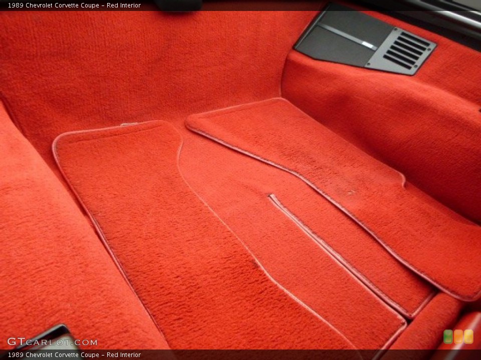 Red Interior Trunk for the 1989 Chevrolet Corvette Coupe #87451967