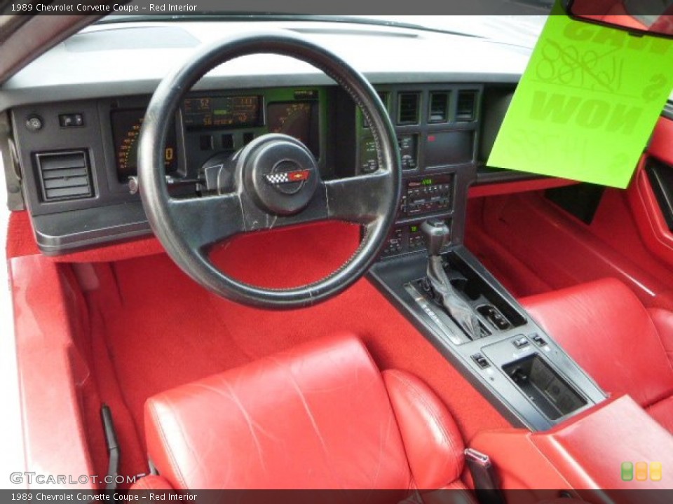 Red 1989 Chevrolet Corvette Interiors