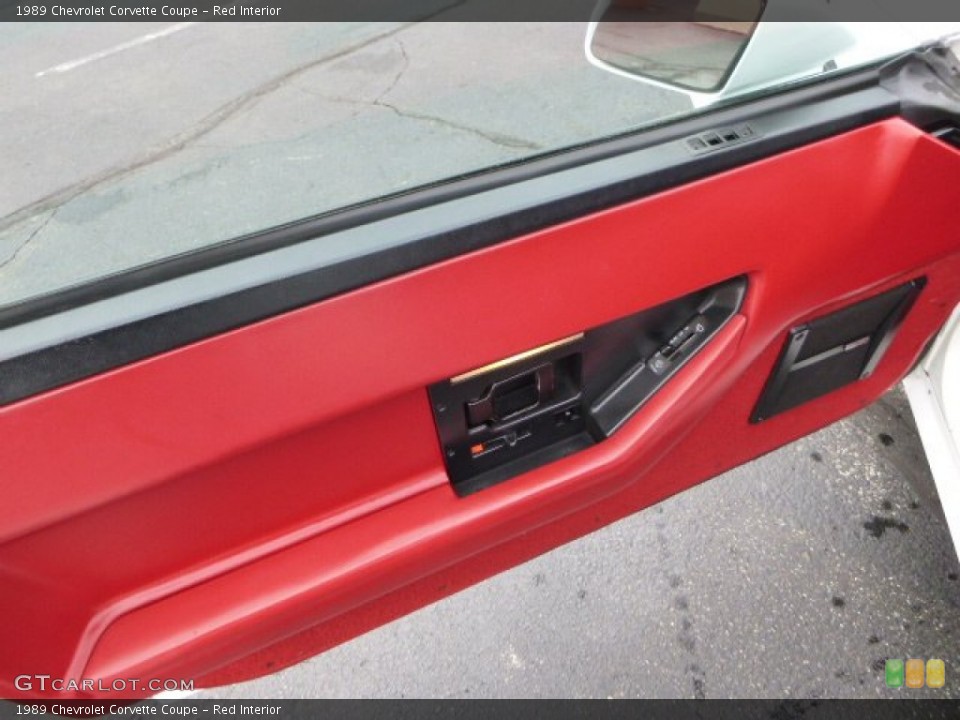 Red Interior Door Panel for the 1989 Chevrolet Corvette Coupe #87452018