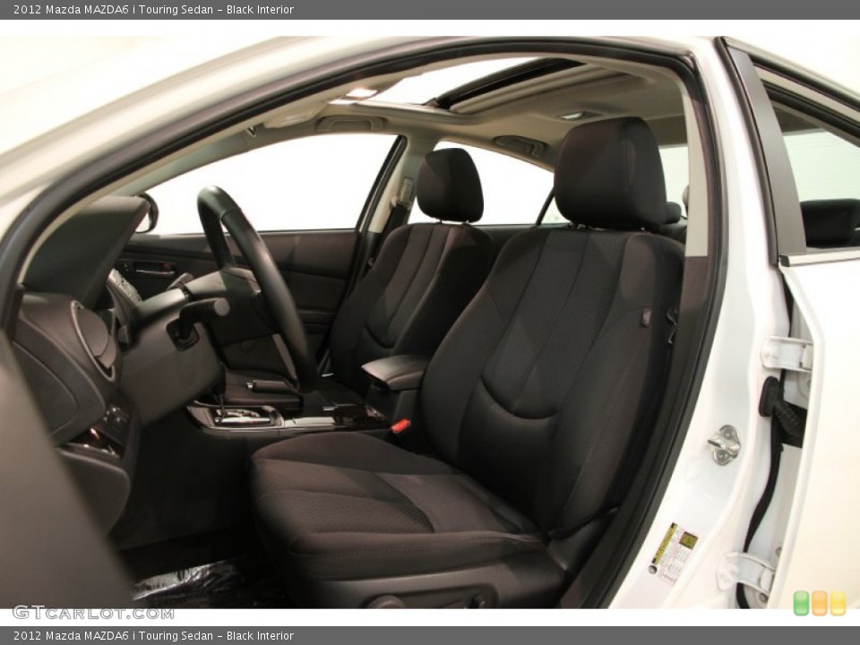 Black Interior Front Seat for the 2012 Mazda MAZDA6 i Touring Sedan #87452702