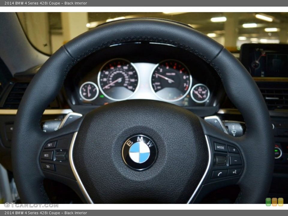 Black Interior Steering Wheel for the 2014 BMW 4 Series 428i Coupe #87454083