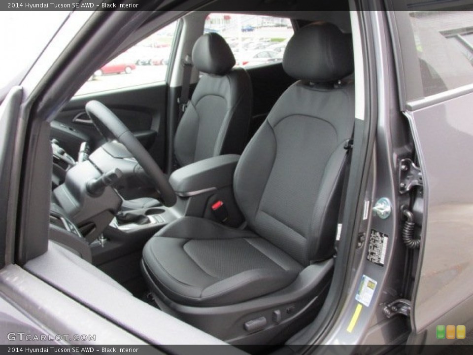 Black Interior Front Seat for the 2014 Hyundai Tucson SE AWD #87456407