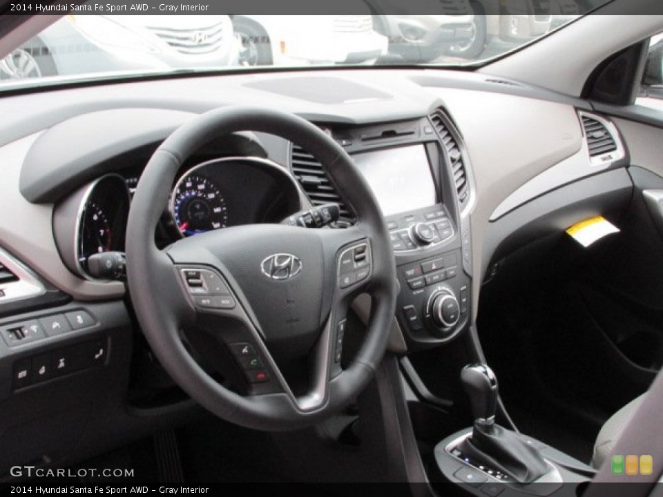 Gray Interior Dashboard for the 2014 Hyundai Santa Fe Sport AWD #87456743