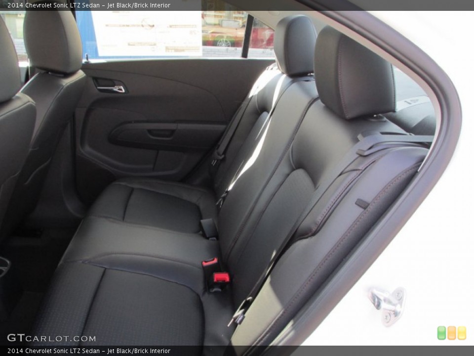 Jet Black/Brick Interior Rear Seat for the 2014 Chevrolet Sonic LTZ Sedan #87463460