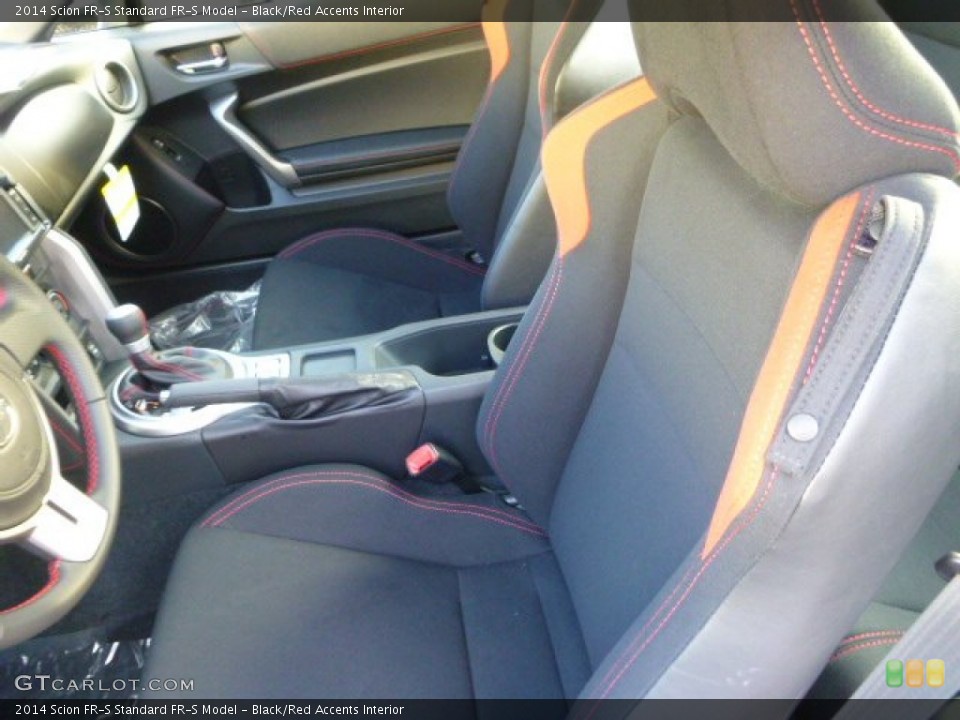 Black/Red Accents Interior Front Seat for the 2014 Scion FR-S  #87465263