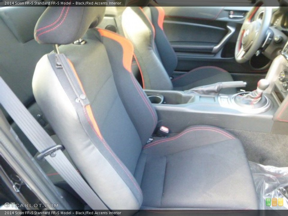 Black/Red Accents Interior Front Seat for the 2014 Scion FR-S  #87465356