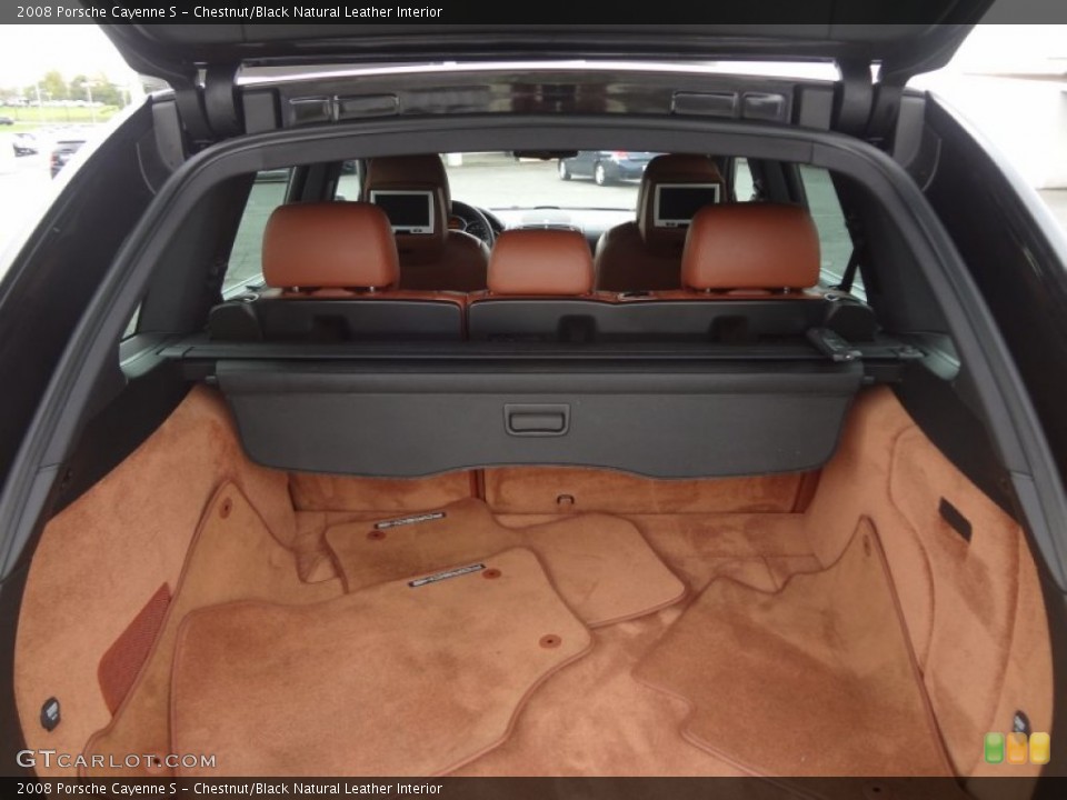 Chestnut/Black Natural Leather Interior Trunk for the 2008 Porsche Cayenne S #87483911