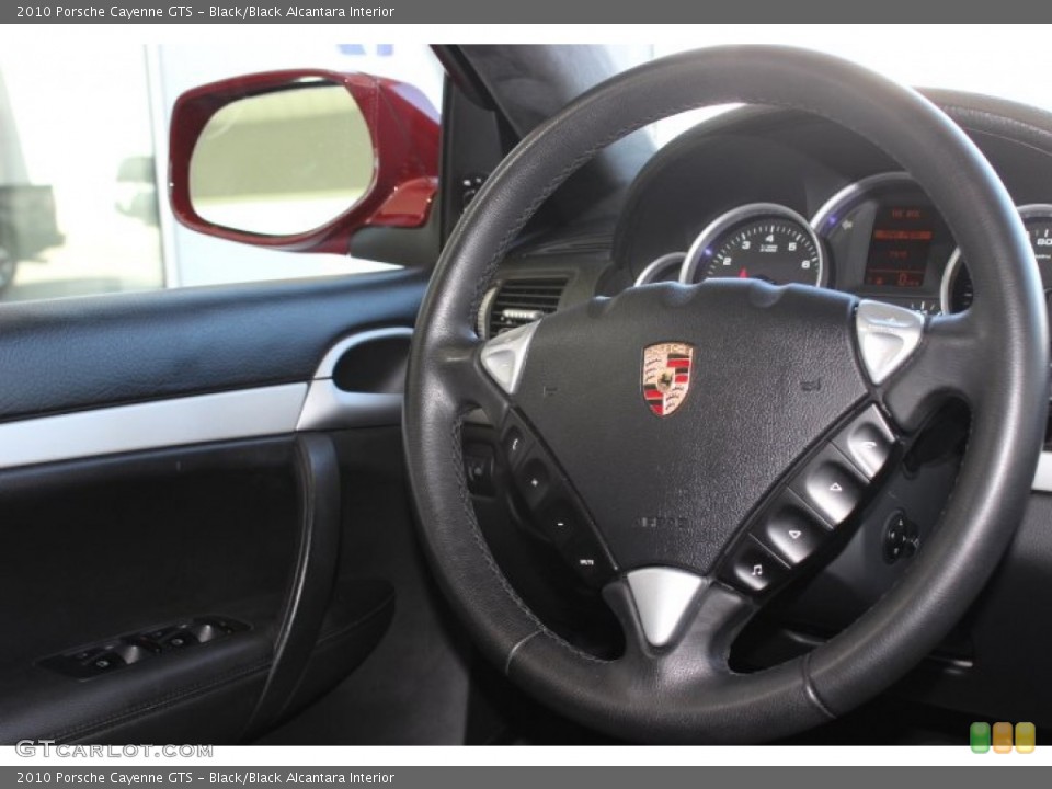 Black/Black Alcantara Interior Steering Wheel for the 2010 Porsche Cayenne GTS #87485021