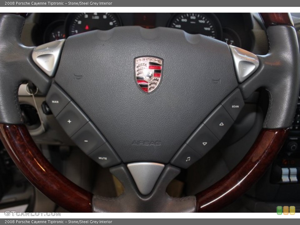 Stone/Steel Grey Interior Steering Wheel for the 2008 Porsche Cayenne Tiptronic #87486401