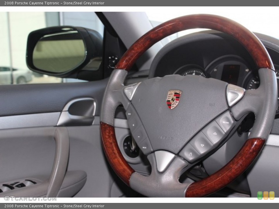 Stone/Steel Grey Interior Steering Wheel for the 2008 Porsche Cayenne Tiptronic #87486505