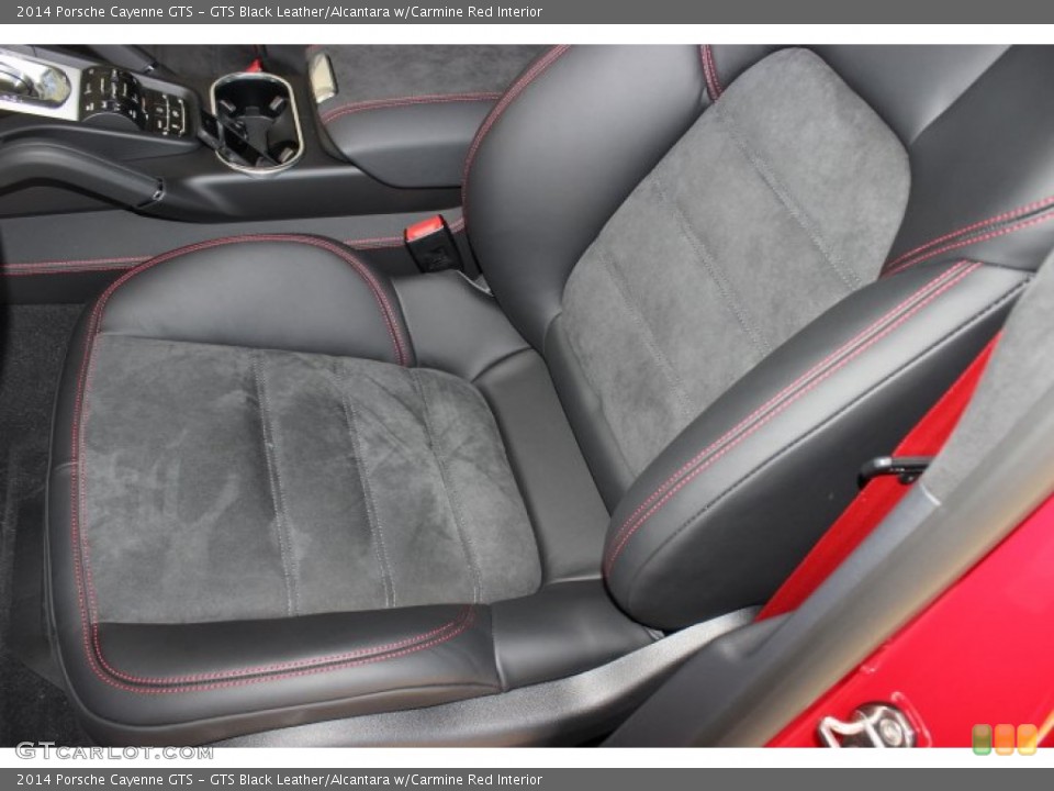 GTS Black Leather/Alcantara w/Carmine Red Interior Front Seat for the 2014 Porsche Cayenne GTS #87487344