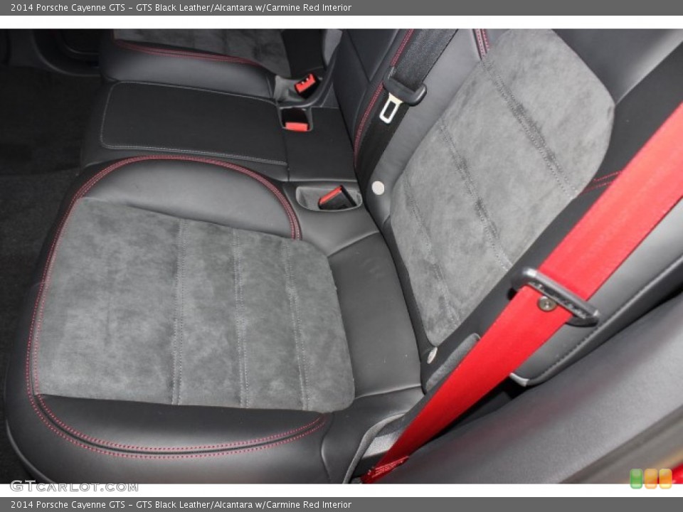GTS Black Leather/Alcantara w/Carmine Red Interior Rear Seat for the 2014 Porsche Cayenne GTS #87487553