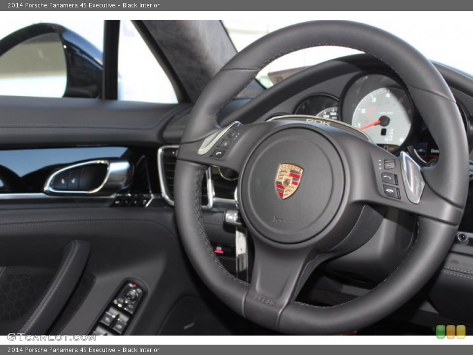 Black Interior Steering Wheel for the 2014 Porsche Panamera 4S Executive #87488210