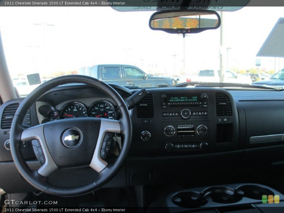 Ebony Interior Dashboard for the 2011 Chevrolet Silverado 1500 LT Extended Cab 4x4 #87491315