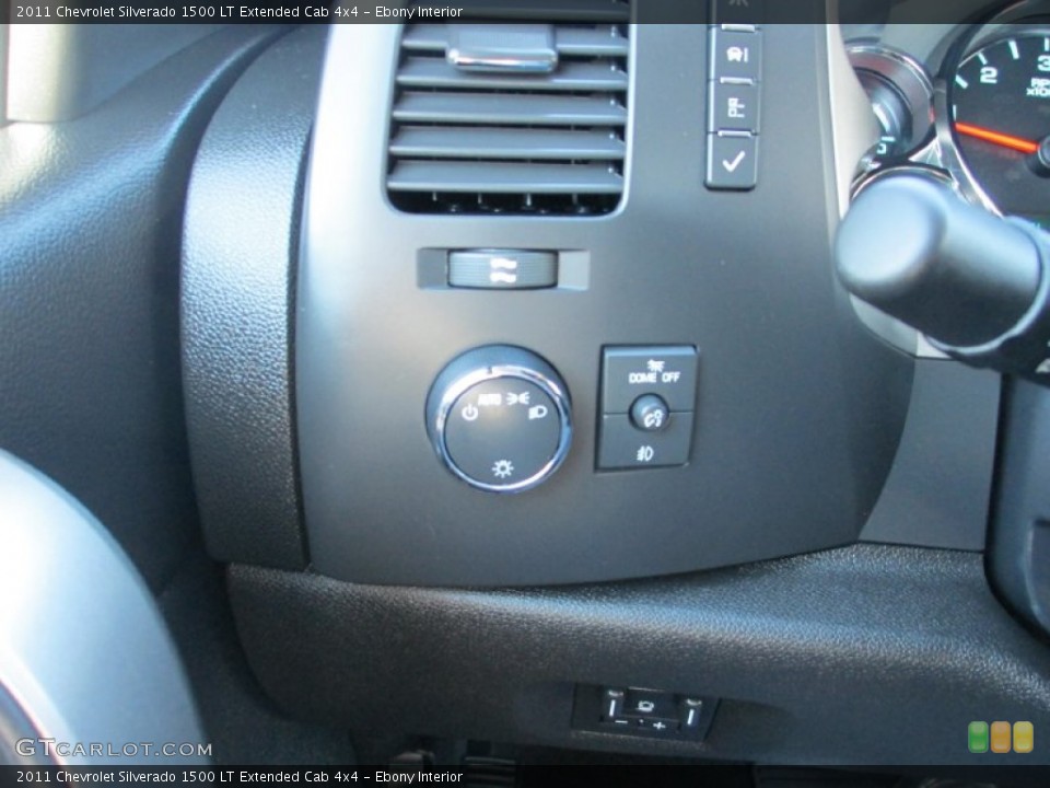 Ebony Interior Controls for the 2011 Chevrolet Silverado 1500 LT Extended Cab 4x4 #87491348